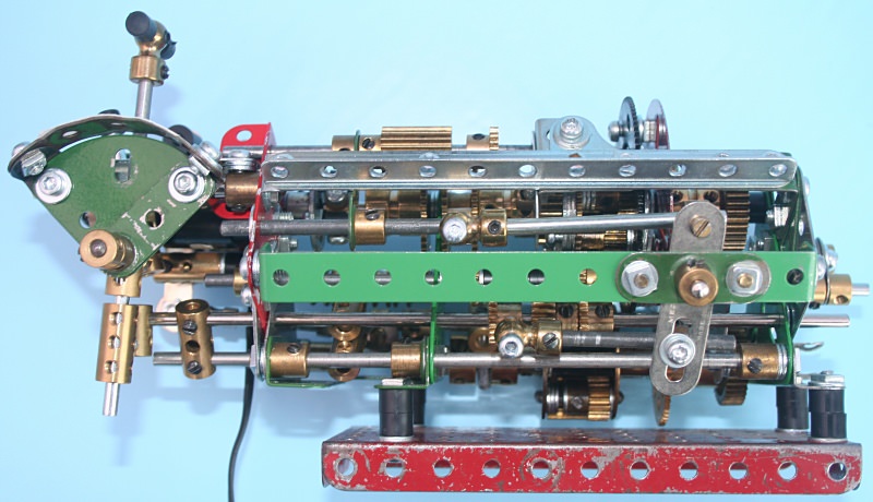 Figure 13: Drivers-side view showing clutch/brake relay crank in 1st gear
