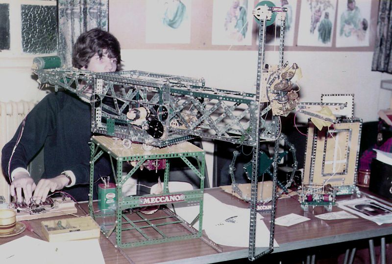 Martin Clark with his robotic arm at our fourth exhibition on 2nd October 1982