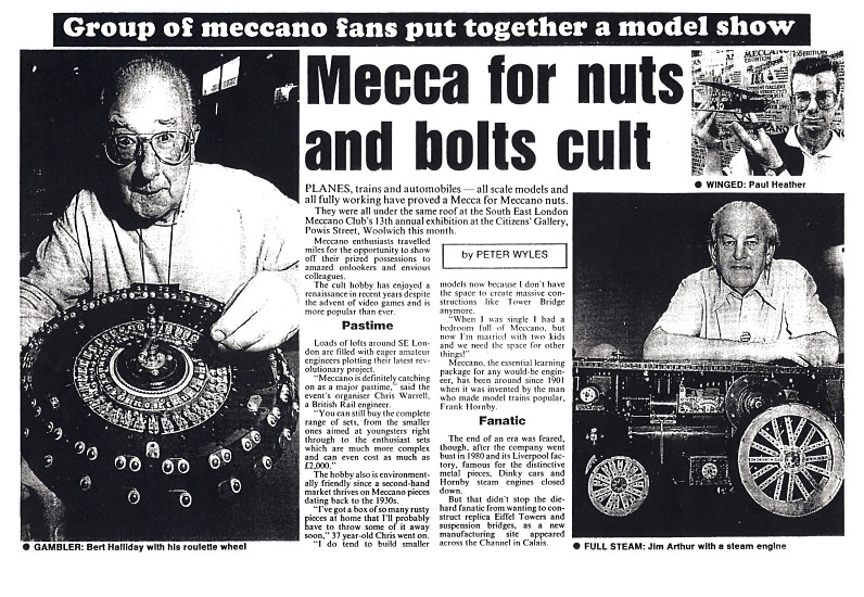 Cutting from the <em>Mercury</em>, 31st October 1991