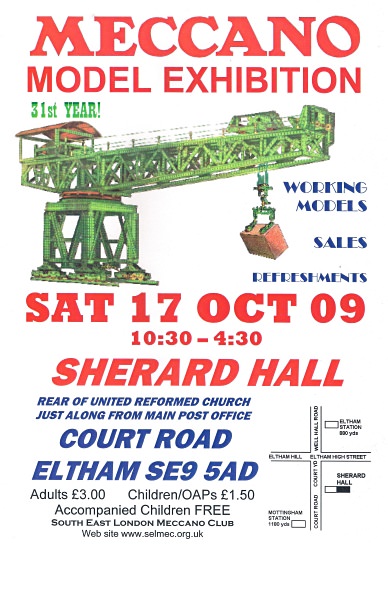 The poster for our 31st exhibition on 17th October 2009