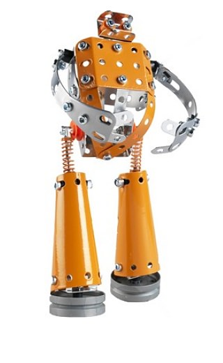 Orange and silver robot