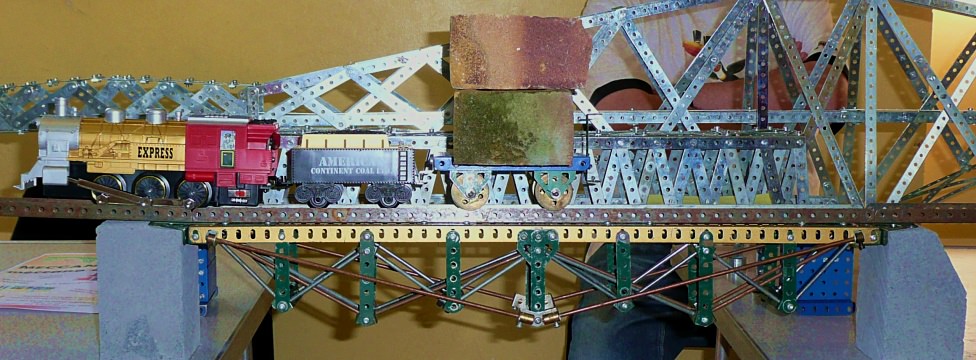 A Fink truss railway bridge built by Stuart Jones