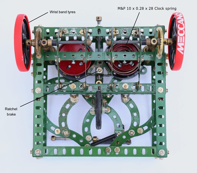 Figure 7: Underside view showing one spring installation and other detail