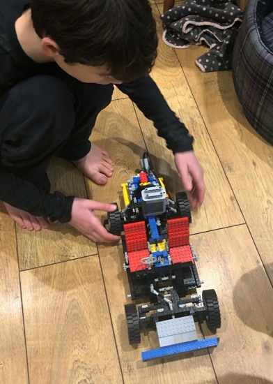 Figure 6: Luka with his Auto Chassis model