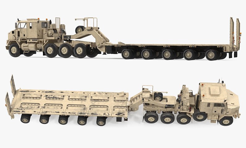 3D images of the tractor and semi-trailer