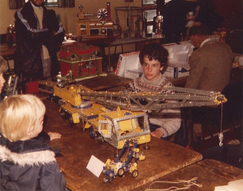 Neil Bedford with his mobile crane at our first exhibition in September 1979