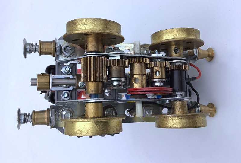 The underside of the model