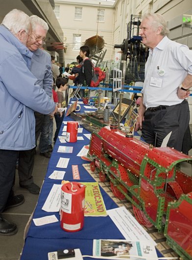 Frank Paine chats to the visitors at the National Maritime Museum 1930s themed event in 2010
