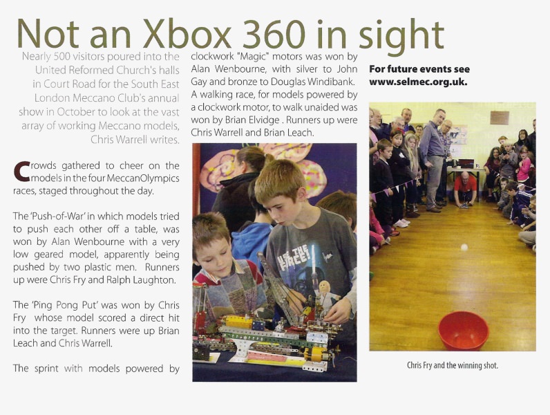 The report of our Show as featured in November 2012’s SEnine magazine