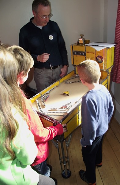 Brian Leach’s pinball machine was a hit with the kids
