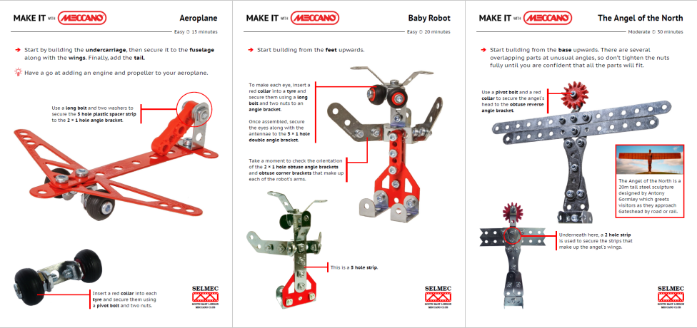Make It With Meccano instruction sheets