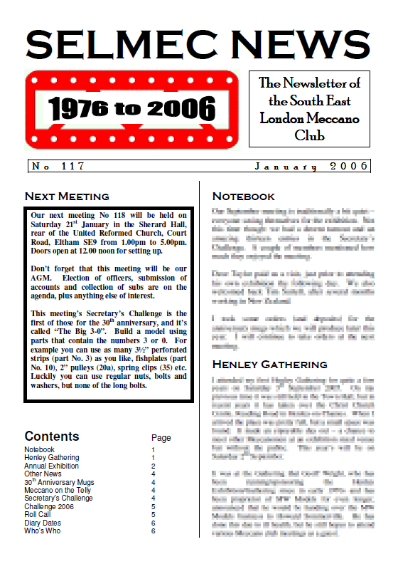 January 2006 Newsletter cover