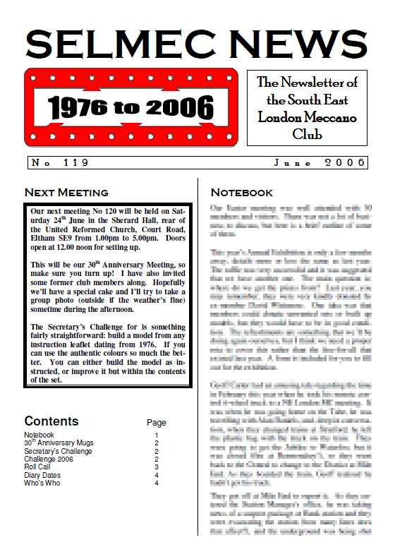 June 2006 Newsletter cover