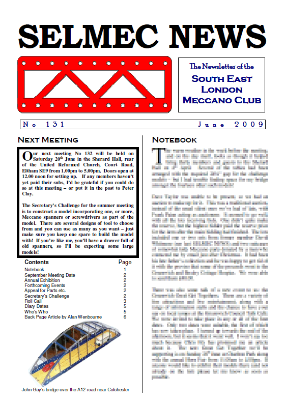 June 2009 Newsletter cover