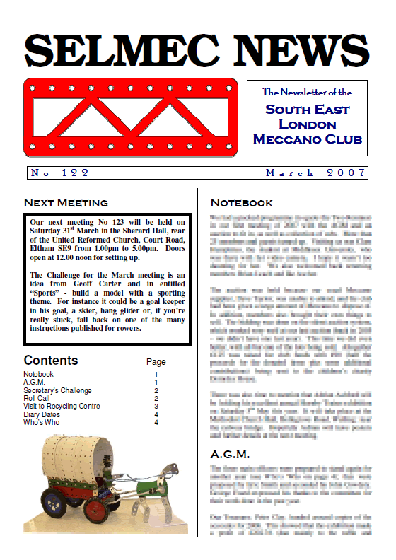 March 2007 Newsletter cover