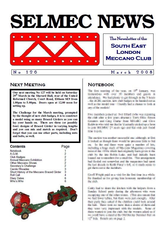 March 2008 Newsletter cover
