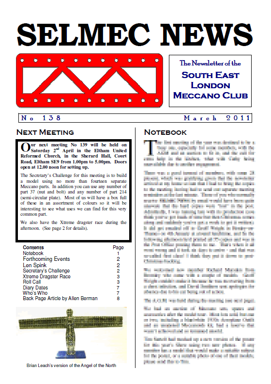 March 2011 Newsletter cover