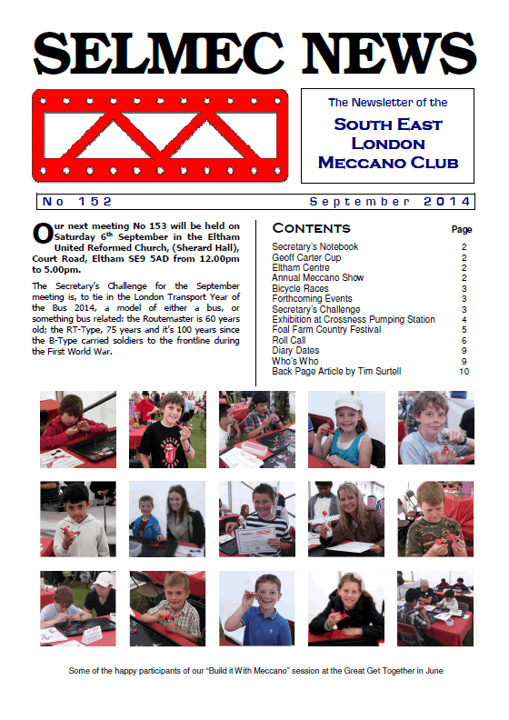 September 2014 Newsletter cover